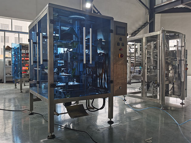 envasadora automática de alimentos congelados de forma vertical, llenado y sellado